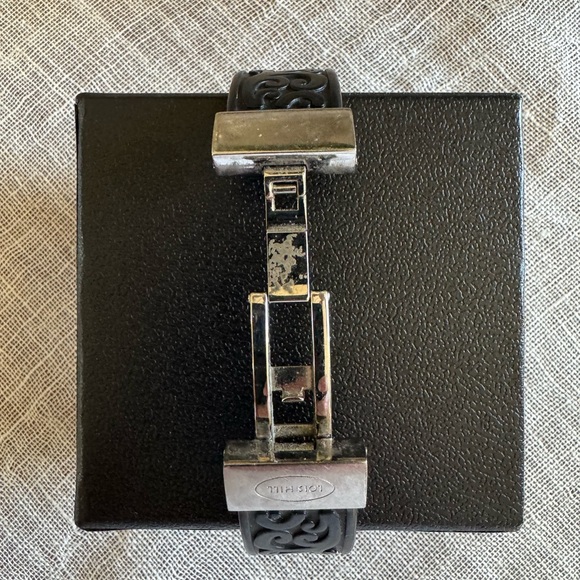 Lois Hill Swiss Made Silver and Black Women’s Watch - Picture 3 of 5